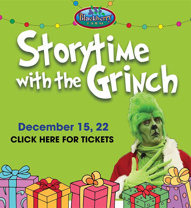 Storytime with the Grinch. December 15 and 22. Tickets at wherefunbegins.org